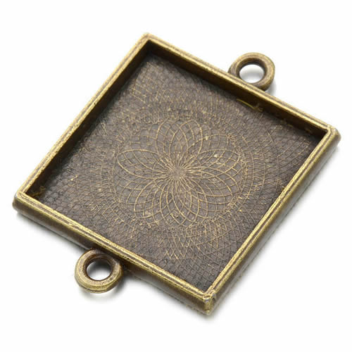 Onebeading Fit 25x25mm Square  - Bezels Set Pendant recension och pris