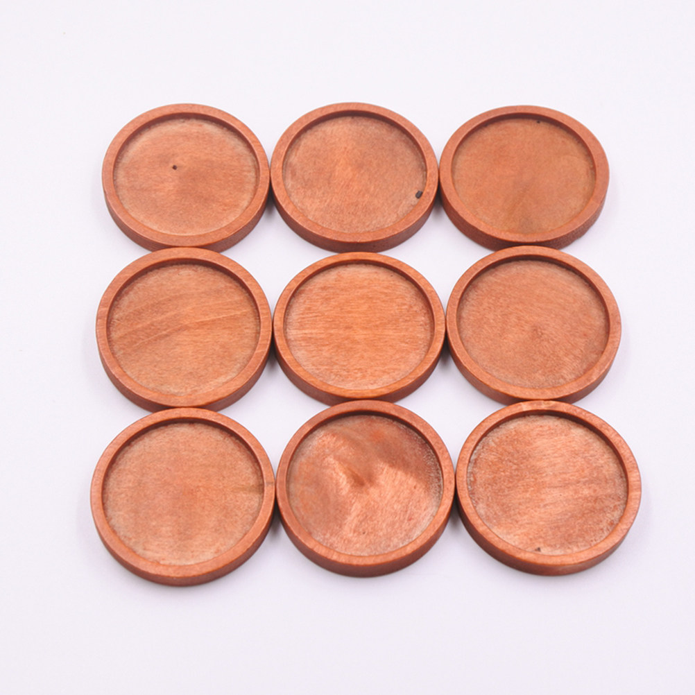 20Pcs Round Wood Jewelry Trays - Resin Crafts Diy recension och pris