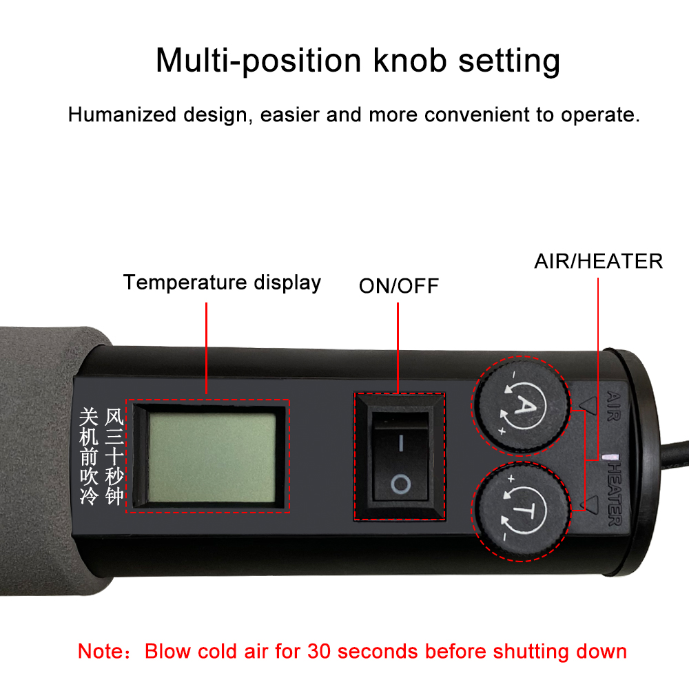 Adjustable Digital Hot Air Gun - Heat Gun Small recension och pris
