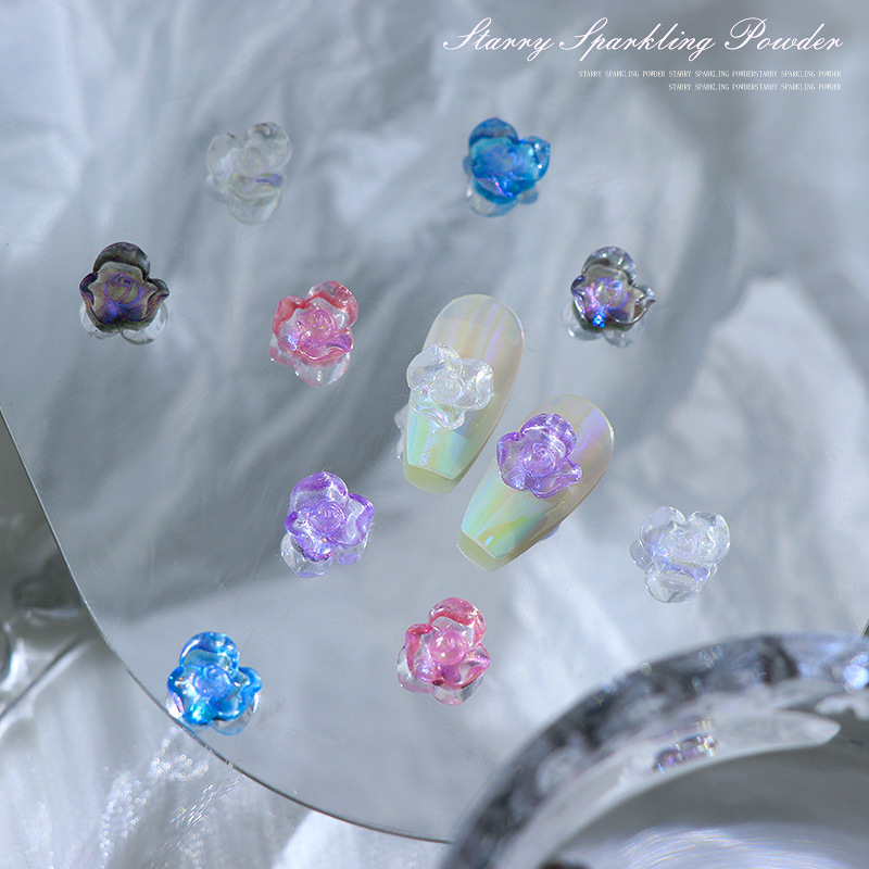 50pcs/pack 10x10mm nail art fi - Resin Glitter Pack recension och pris