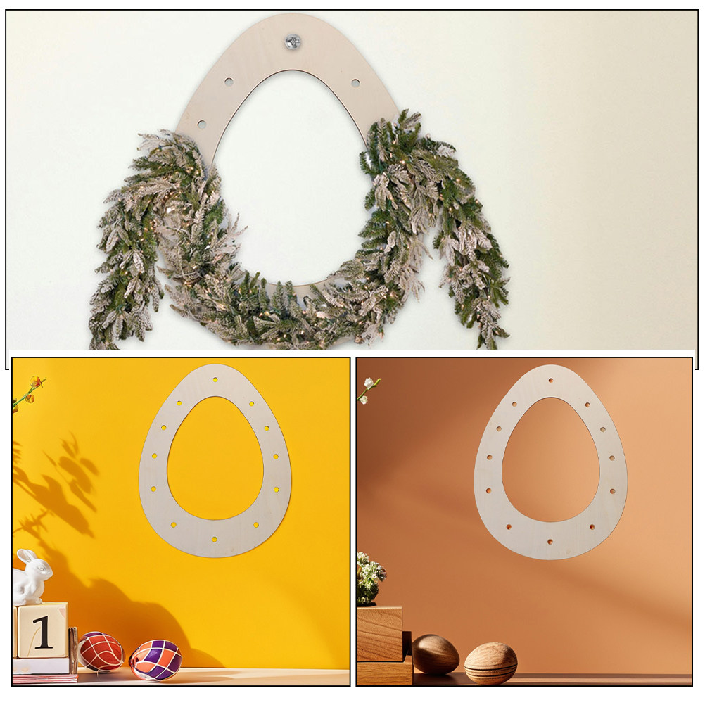 DIY Easter Wreath Frame Egg Sh - Wood Ring Blank recension och pris