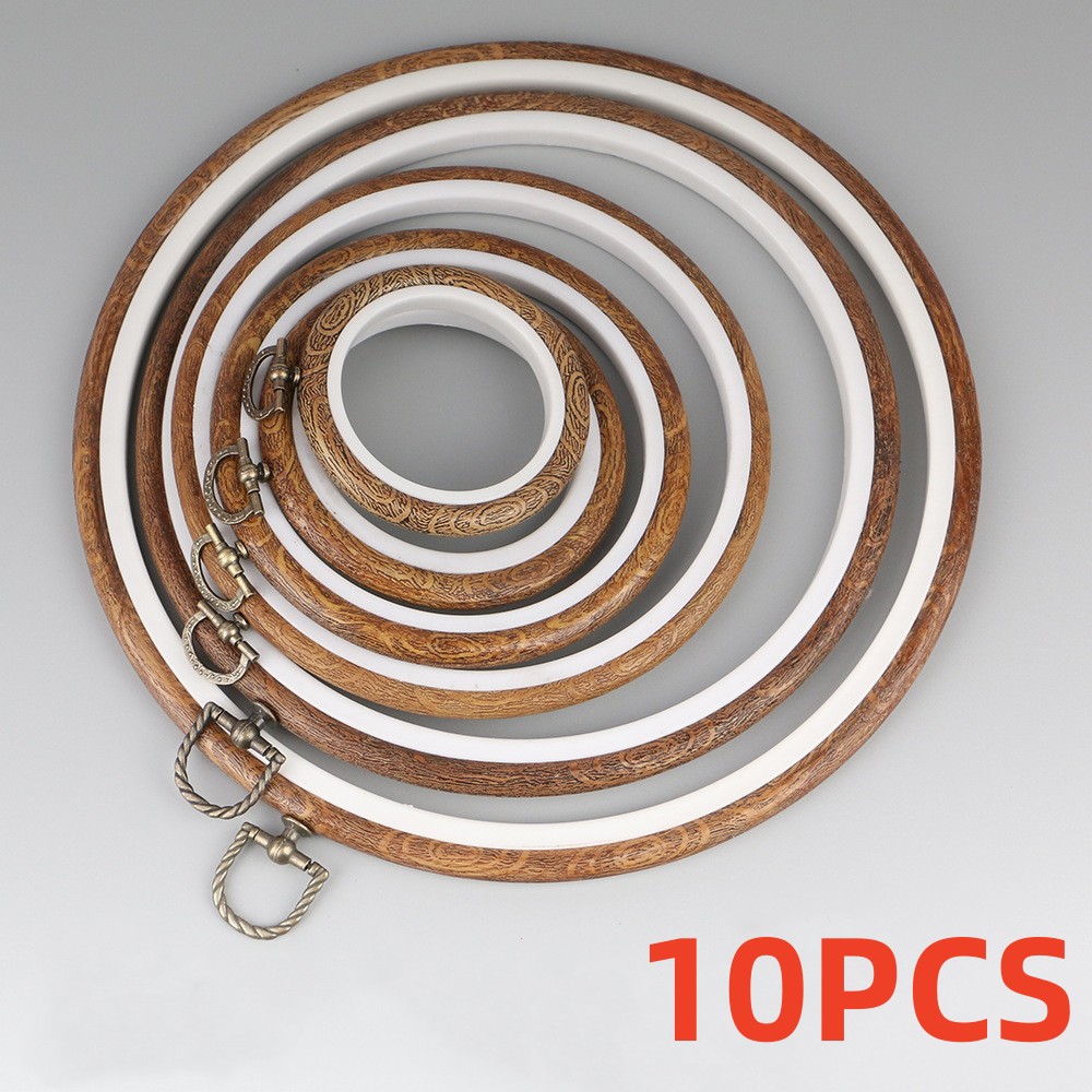 10pcs/Set 7.5-26cm Round Woode - Wood Ring Blank recension och pris
