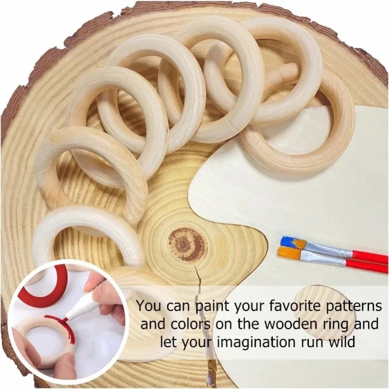 Unfinished Wood Rings Smooth N - Wood Ring Blank recension och pris